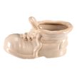 Ghiveci ceramic tip cizmă, crem