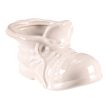 Ghiveci ceramic tip cizmă, alb