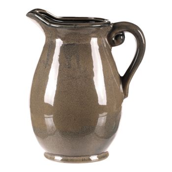 Vază ceramică tip ulcior, mare, gri