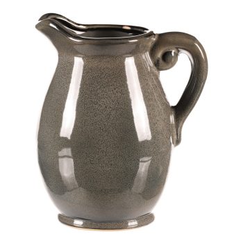 Vază ceramică tip ulcior, medie, gri