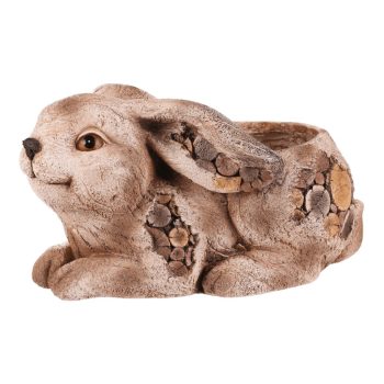 Ghiveci iepure, magneziu, aspect lemn