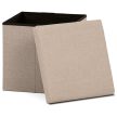 Puf cu spațiu de depozitare, stofă bej. TAB-461 CRM2