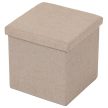 Puf cu spațiu de depozitare, stofă bej. TAB-461 CRM2