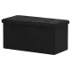 Puf cu spațiu de depozitare, stofă neagră. TAB-462 BK2