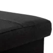 Puf cu spațiu de depozitare, stofă neagră. TAB-462 BK2