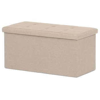 Puf cu spațiu de depozitare, stofă bej. TAB-462 CRM2