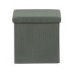 Puf cu spațiu de depozitare, din material tip corduroy verde. TAB-471 GRN6