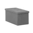 Taburet cu depozitare, catifea corduroy gri. TAB-472 GREY6