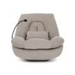 Fotoliu recliner electric bej din material textil cu comandă integrată TV-7081 LAN2