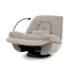 Fotoliu recliner electric bej din material textil cu comandă integrată TV-7081 LAN2