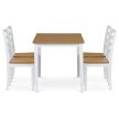 Set de dining cu 4 scaune, 120×75×75 cm, furnir de stejar. VESPA OAK