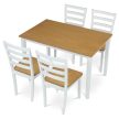 Set de dining cu 4 scaune, 120×75×75 cm, furnir de stejar. VESPA OAK