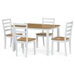 Set de dining cu 4 scaune, 120×75×75 cm, furnir de stejar. VESPA OAK