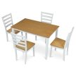 Set de dining cu 4 scaune, 120×75×75 cm, furnir de stejar. VESPA OAK