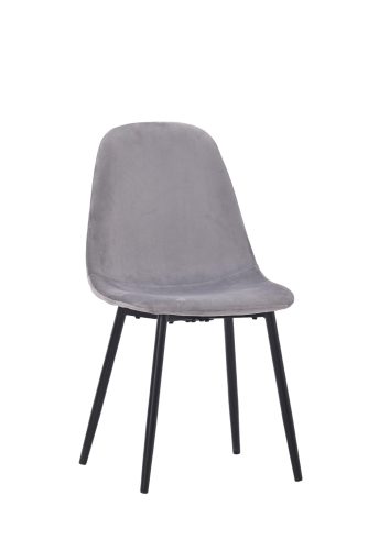 Scaun modern de dining din catifea gri DC-4469