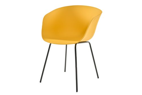Scaun  modern din plastic în carouri Yellow - Livorno