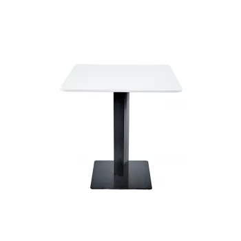   Masă  dreptunghiulară,  Bistro culoare albă Palermo - 80x80cm Mdf-Metal 