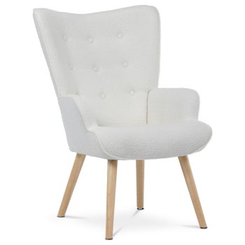 Fotoliu cu urechi, culoare albă. AK-309 Din Depozit