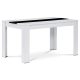 Masă  modernă albă cu dungi decorative negre. Dimensiuni: 138x80x75 cm. Din stoc