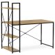 Birou cu rafturi, MDF, decor stejar, metal negru. GD-520 din Depozit
