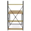 Birou cu rafturi, MDF, decor stejar, metal negru. GD-520 din Depozit