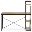 Birou cu rafturi, MDF, decor stejar, metal negru. GD-520 din Depozit