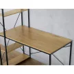 Birou cu rafturi, MDF, decor stejar, metal negru. GD-520 din Depozit