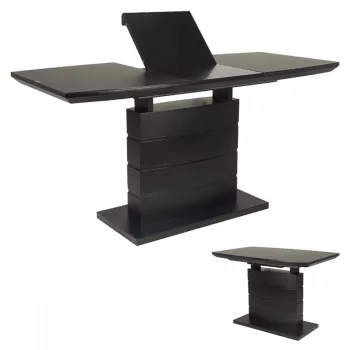 Masă  extensibilă modernă negru 110+40x70 cm. HT-420 