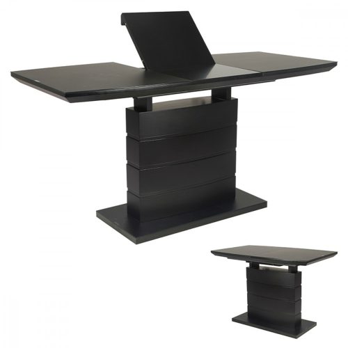 Masă  extensibilă modernă negru 110+40x70 cm. HT-420 