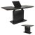 Masă extensibilă modernă negru 110+40x70 cm. HT-420