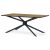 Masă de dining modernă în culoarea stejarului. Dimensiuni: 180x90x75 cm, blat MDF, structură și picioare din metal negru mat HT-885 Din stoc intern