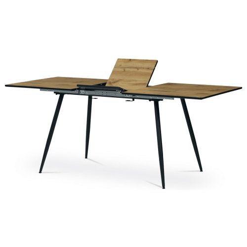 Masă extensibilă în culoarea stejar sălbatic. 140+40x80x76 cm. Blat MDF, picioare metalice. HT-921 Din stoc intern