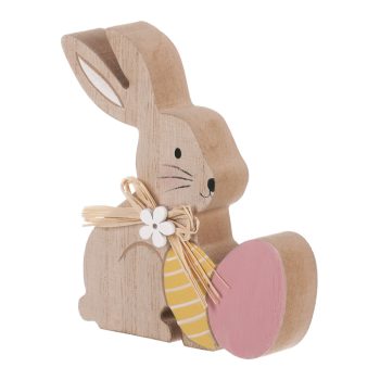  IEPURAȘ DE PAȘTE , ORNAMENT DE MASĂ CULOARE NATUR