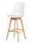 Ctb-801 Scaun de bar modern tapițat în alb
