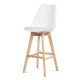 Ctb-801 Scaun  de bar modern tapițat în alb