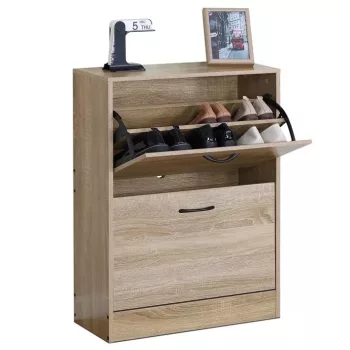   Cipőtartó (cipősszekrény), MDF, barna, ABO-G1014 OAK Belföldi Raktárról