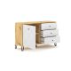 BILBAO comodă BL05 1D/3S de culoare stejar artisanal/alb mat