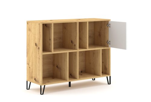 BILBAO BL09 1D Dulap cu polițe de culoare stejar artisanal/alb mat