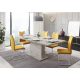 Masă de sufragerie extensibilă in culoarea betonului. 160-200x90 cm. GIANT