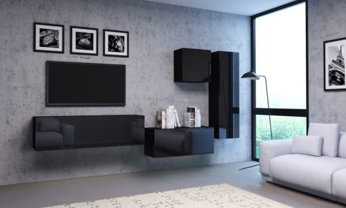 Vivo 3 LE Set de mobilier de sufragerie  negru mat/negru lucios