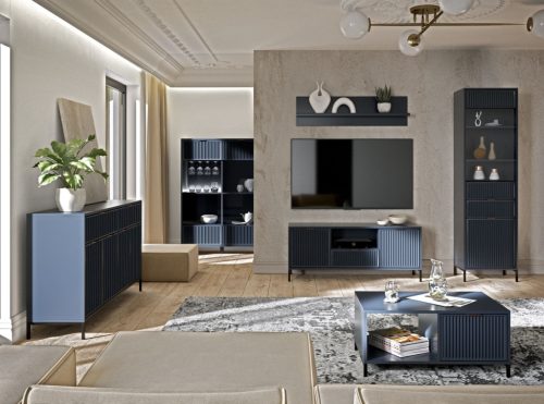 ELEGANZO LS-2 3S2D comodă albastru închis