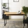 Birou ROSS 120 cm, stejar auriu/negru