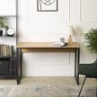 Birou ROSS 120 cm, stejar auriu/negru