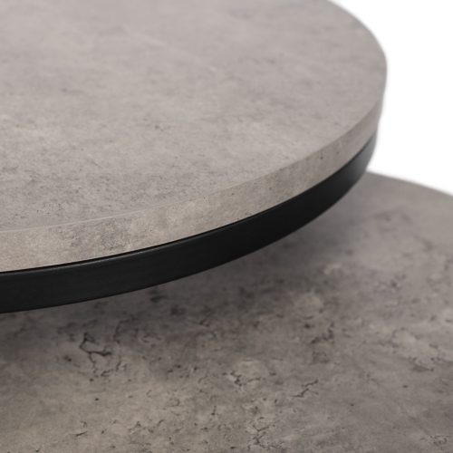 Dohányzóasztal Szett Szürke Beton Színben