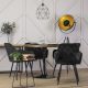 LINO Masă 100 cm Nuc/negru