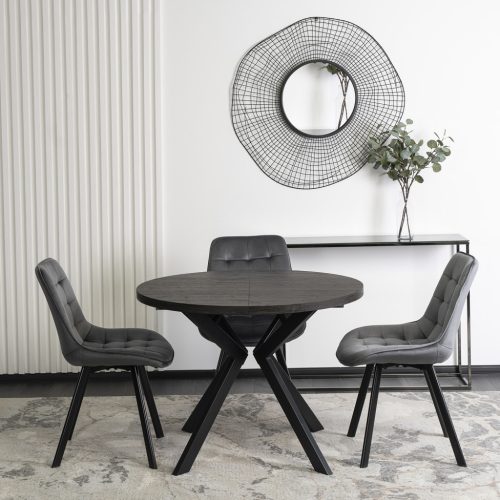 LUKAS Asztal 100-250 cm Fekete