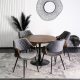 Scaun de bar elegant din catifea gri FLORES