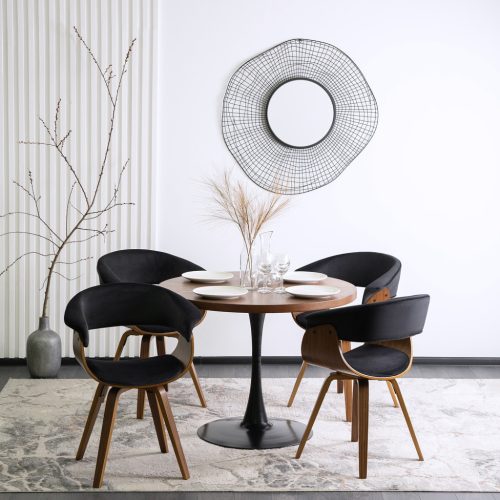 Scaun de bar din catifea gri. SALEM