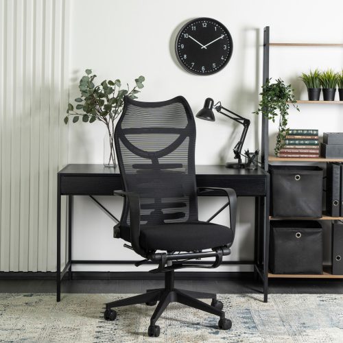 Scaun pivotant de birou in negru. ACTON