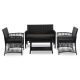 Set de mobilier de grădină, culoare neagră. FILADELFIA